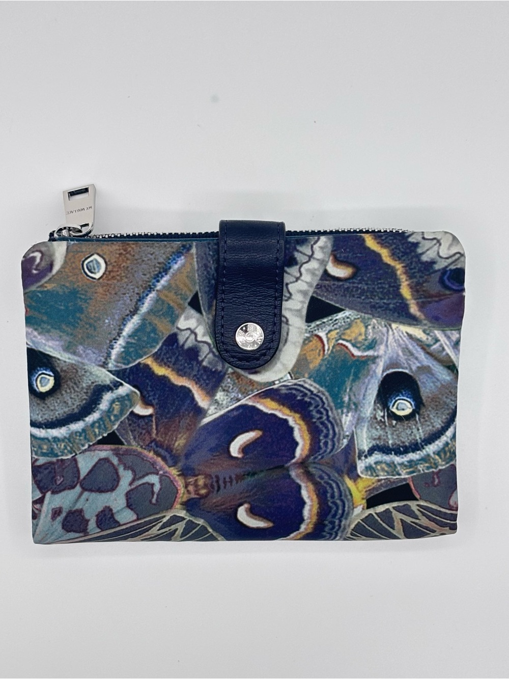 MZ Wallace Leather-Trim Butterfly Print Nylon Wallet